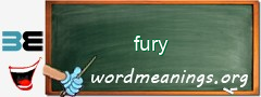 WordMeaning blackboard for fury